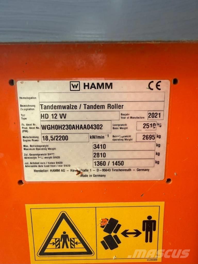 Hamm HD 12 Walce dwubębnowe