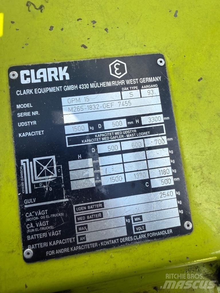 Clark GCM15 Wózki LPG