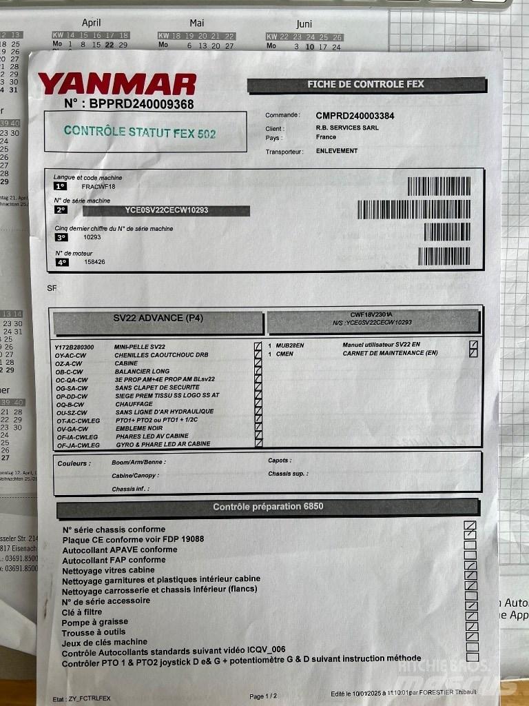 Yanmar SV 22 Minikoparki