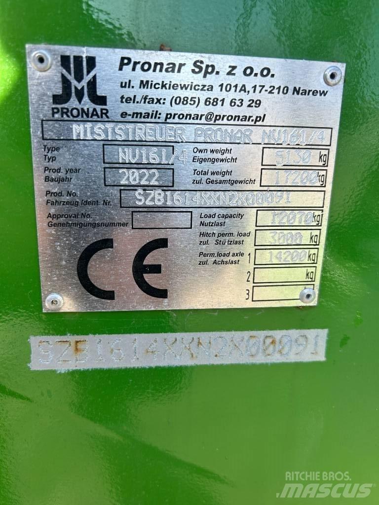 Pronar NV 161-4 Rozrzutnik obornika