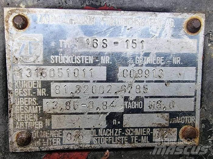 ZF 16 S 151 Transport - Inne