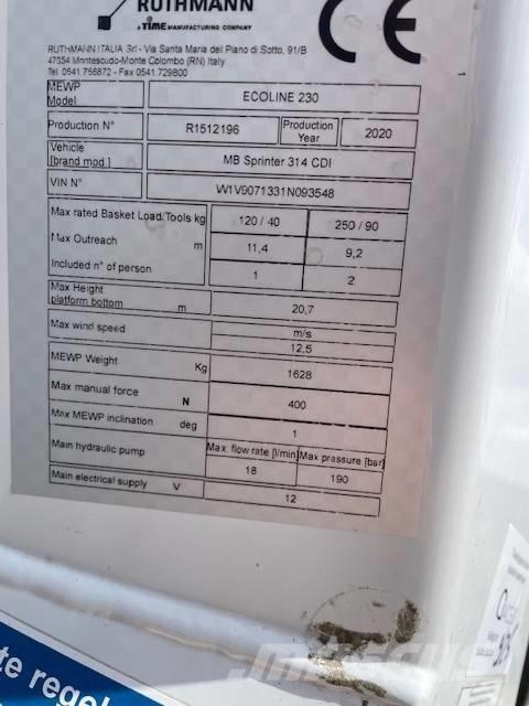 Ruthmann Ecoline 230 Podnośniki koszowe