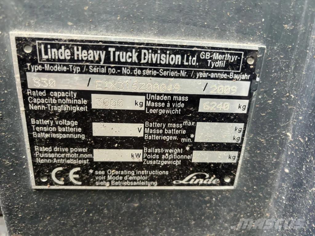 Linde S30 Diesel Wózki widłowe boczne
