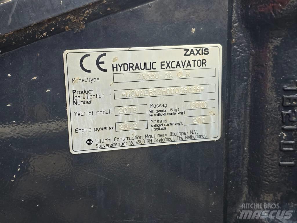 Hitachi ZX55U-5A CLR Minikoparki