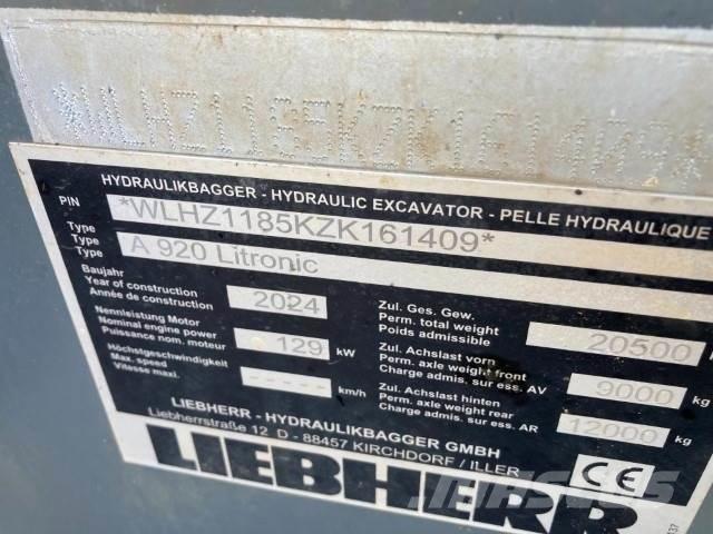 Liebherr A920 Koparki kołowe