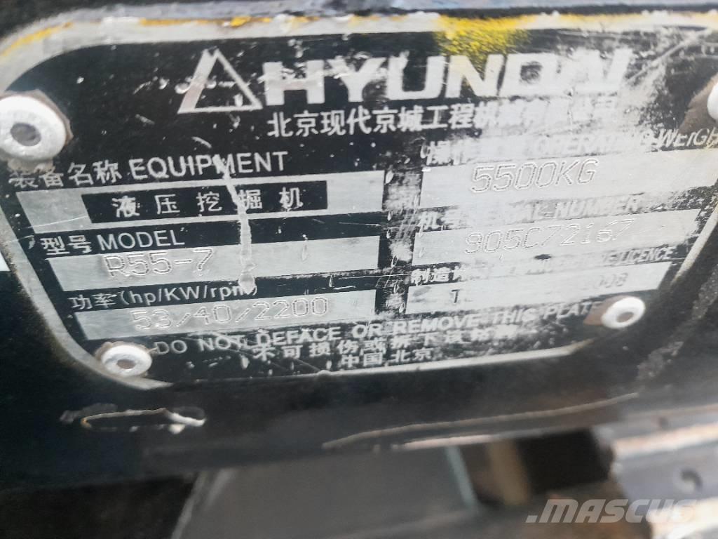 Hyundai R55-7 Koparki gąsienicowe