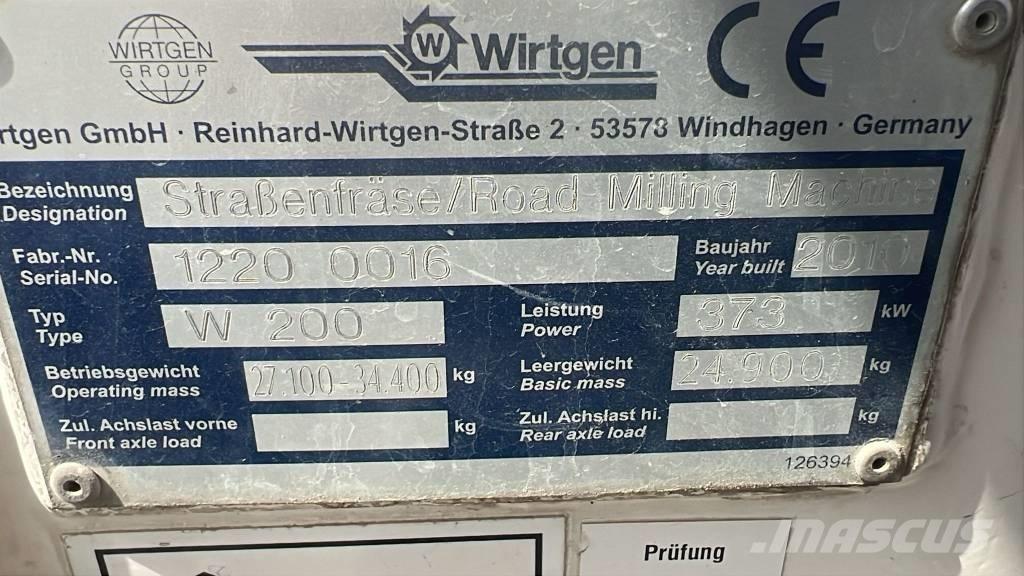 Wirtgen W 200 Maszyny do przecinania asfaltu