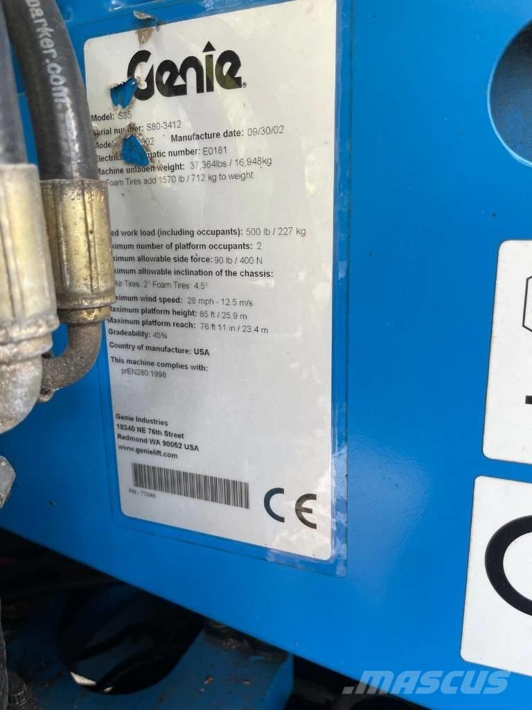Genie S 85 Podnośniki teleskopowe
