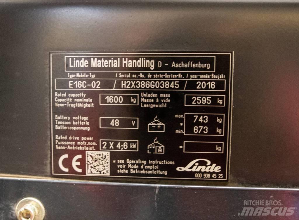 Linde E 16 C-02 Wózki elektryczne
