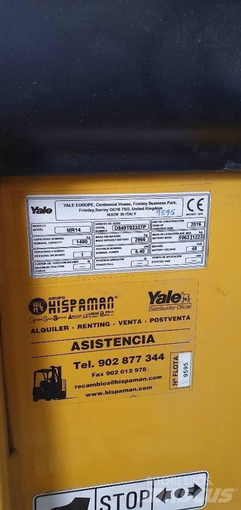 Yale MR14 Wózki widłowe wysokiego składowania