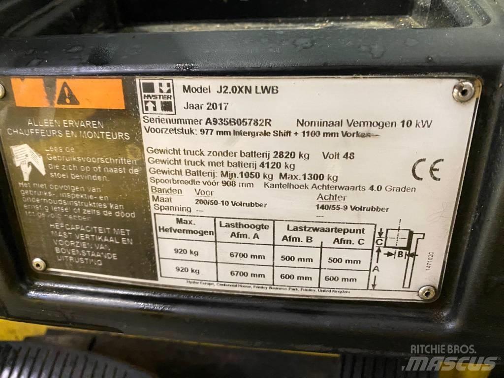 Hyster J 2.0 XNT LWB Wózki elektryczne