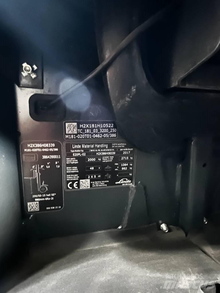 Linde E20PL/386-02 Wózki elektryczne