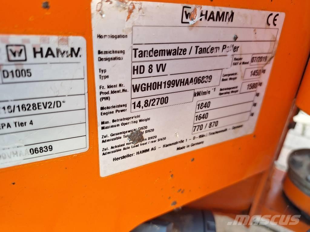 Hamm HD 8 VV Walce dwubębnowe