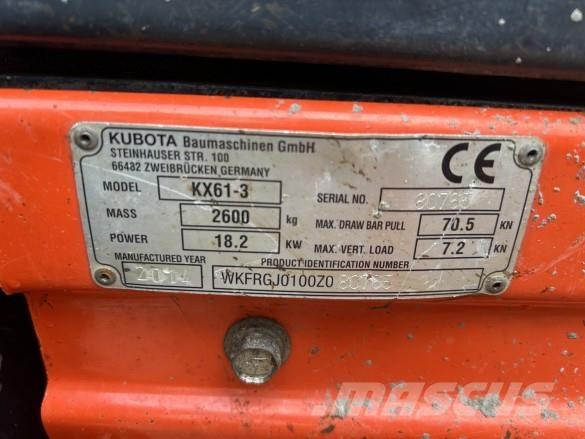 Kubota KX61-3 Maszyny budowlane - Inne