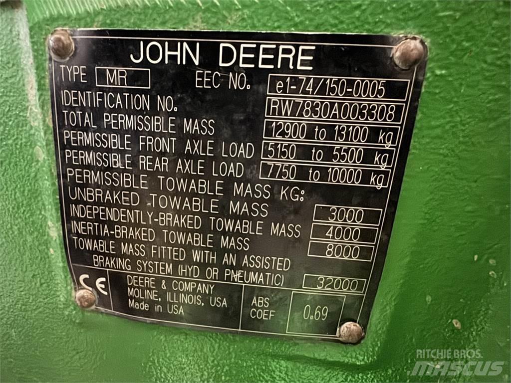 John Deere 7830 Ciągniki rolnicze