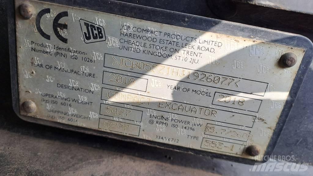 JCB 55Z-1 Minikoparki