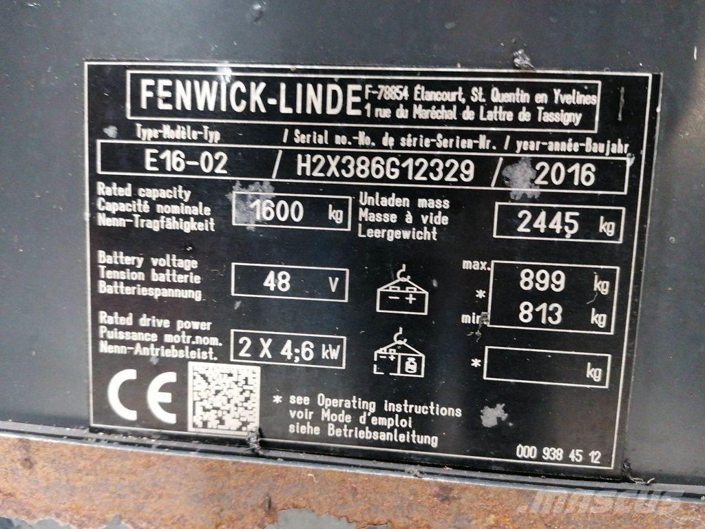 Linde E16-02 Wózki elektryczne