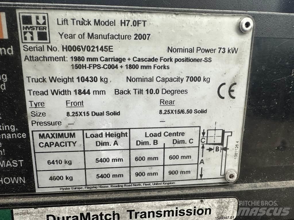 Hyster H7.0FT Wózki LPG