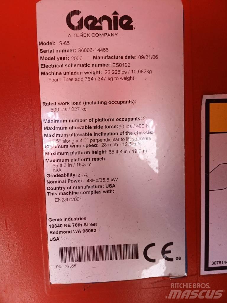 Genie S 65 Podnośniki teleskopowe