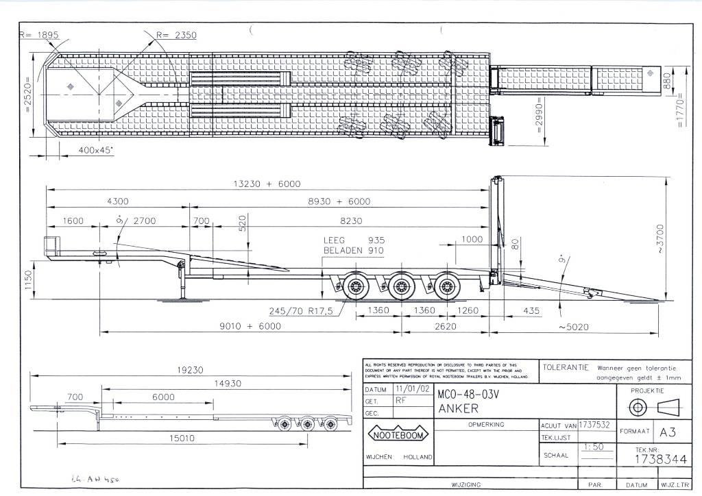 Nooteboom MCO-48-03V Naczepy niskopodłogowe