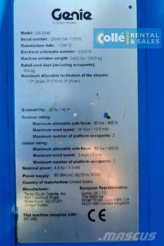 Genie GS-2646 | 2013 Podnośniki nożycowe