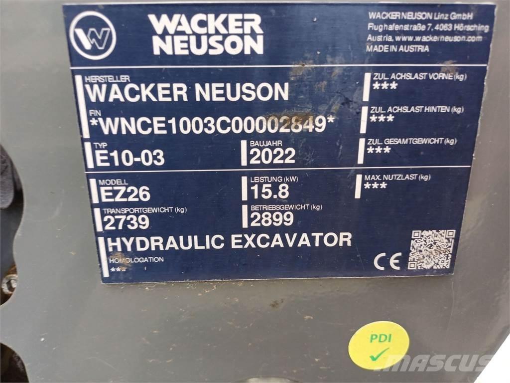 Wacker Neuson EZ26 Koparki gąsienicowe