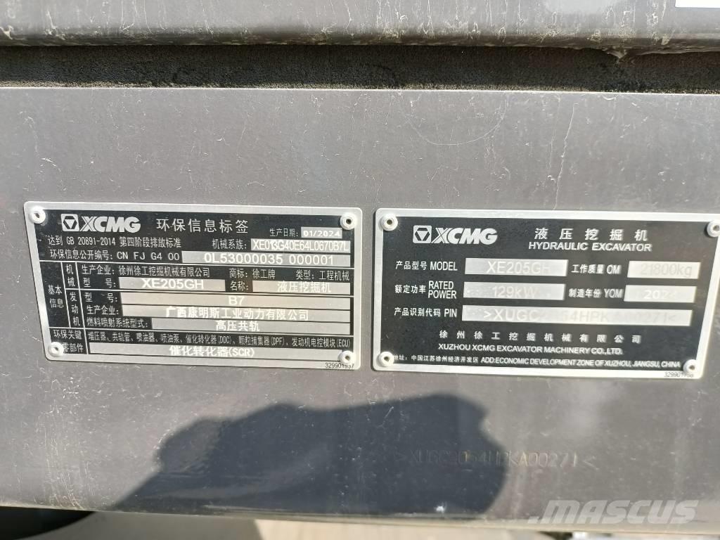 XCMG XE205GH Koparki gąsienicowe
