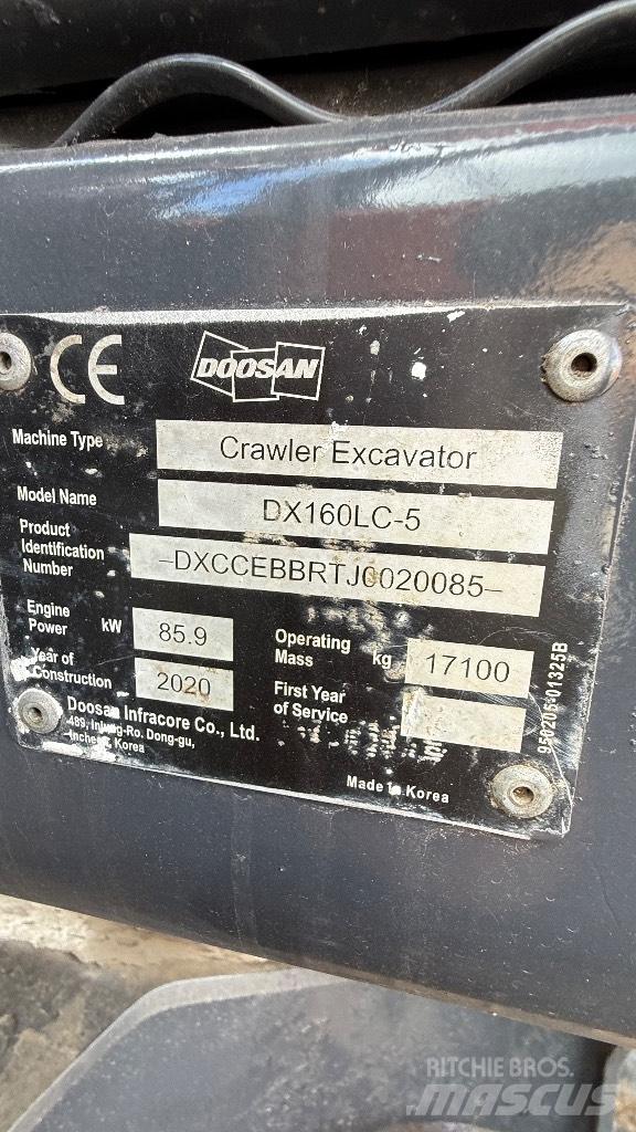Doosan DX160LC-5 Koparki gąsienicowe