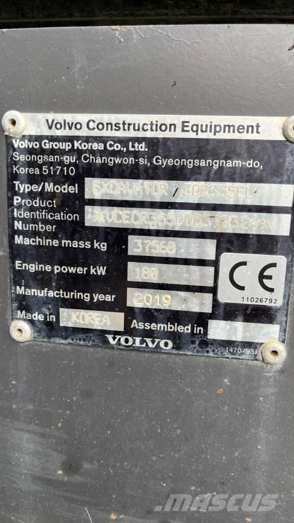 Volvo ECR355EL Koparki gąsienicowe