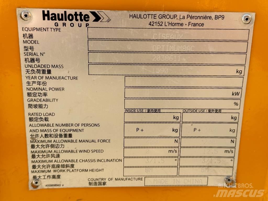 Haulotte OPTIMUM 8 Podnośniki nożycowe