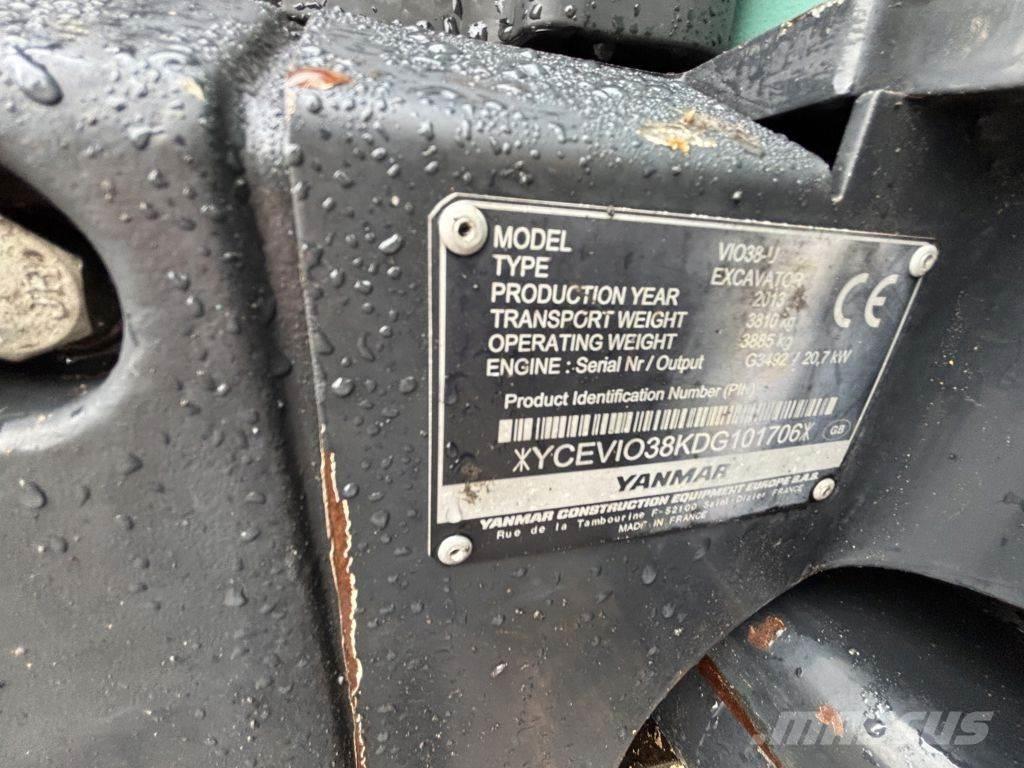 Yanmar VIO38 Minikoparki