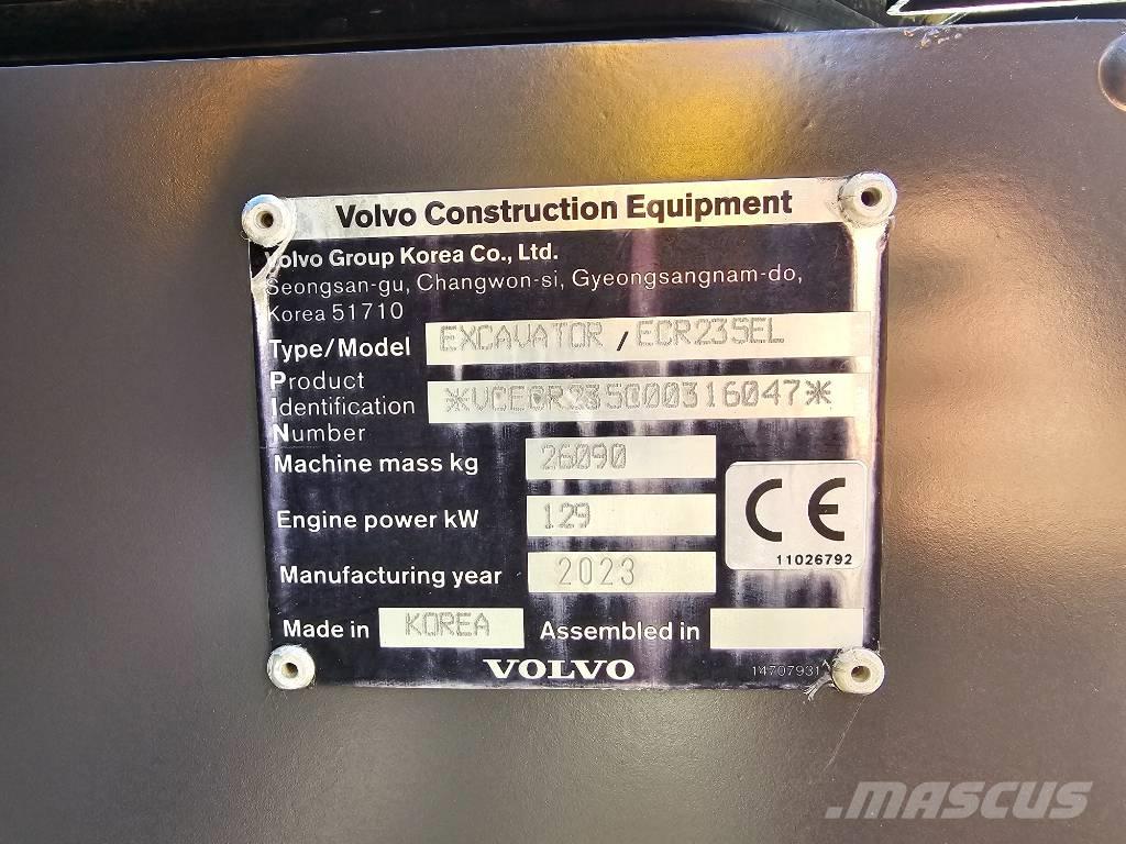 Volvo ECR235EL Koparki gąsienicowe