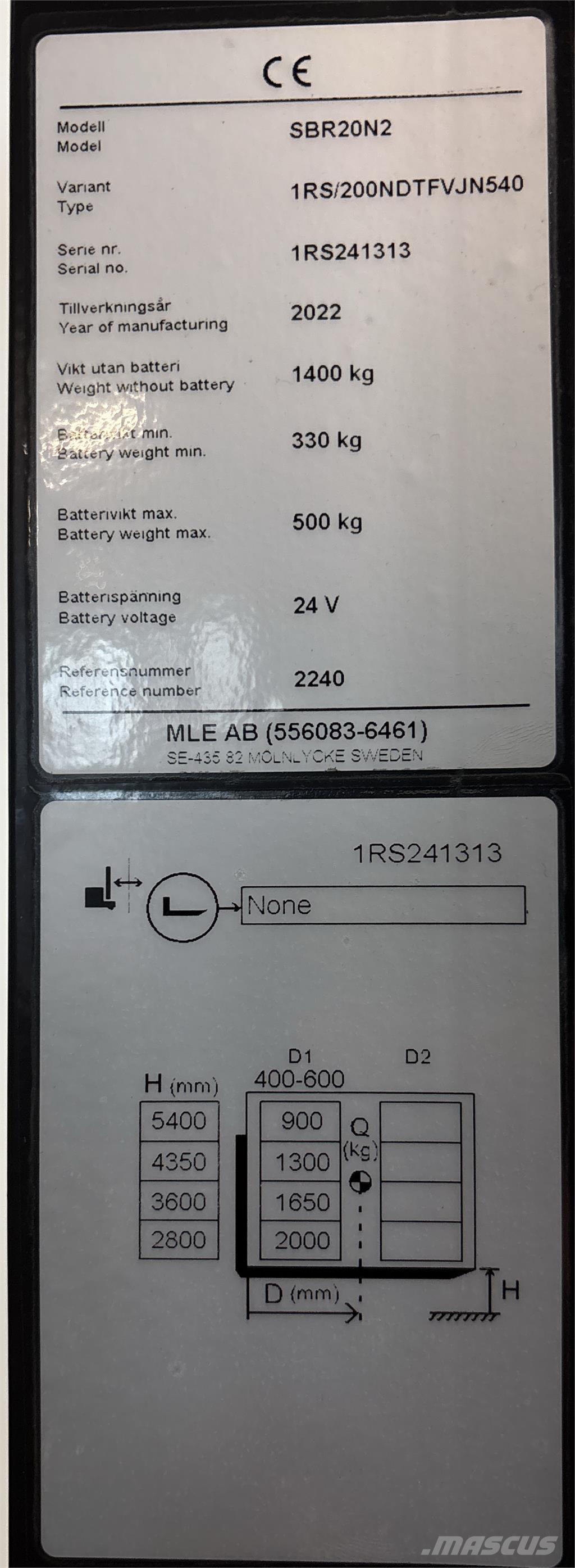 Mitsubishi SBR20N2 Samojezdne maszyny do załadunku