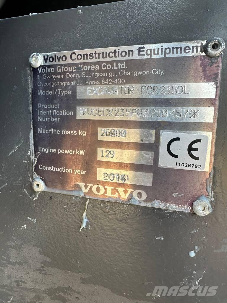 Volvo ERC235DL Koparki gąsienicowe