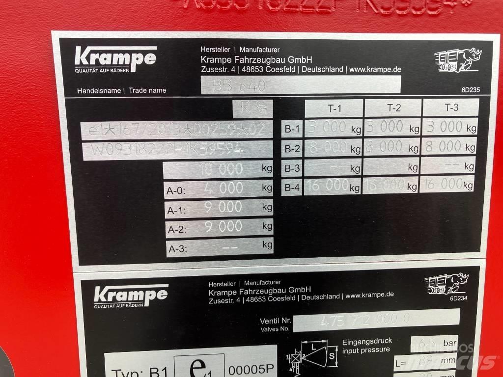 Krampe BB640 Wywrotki rolnicze