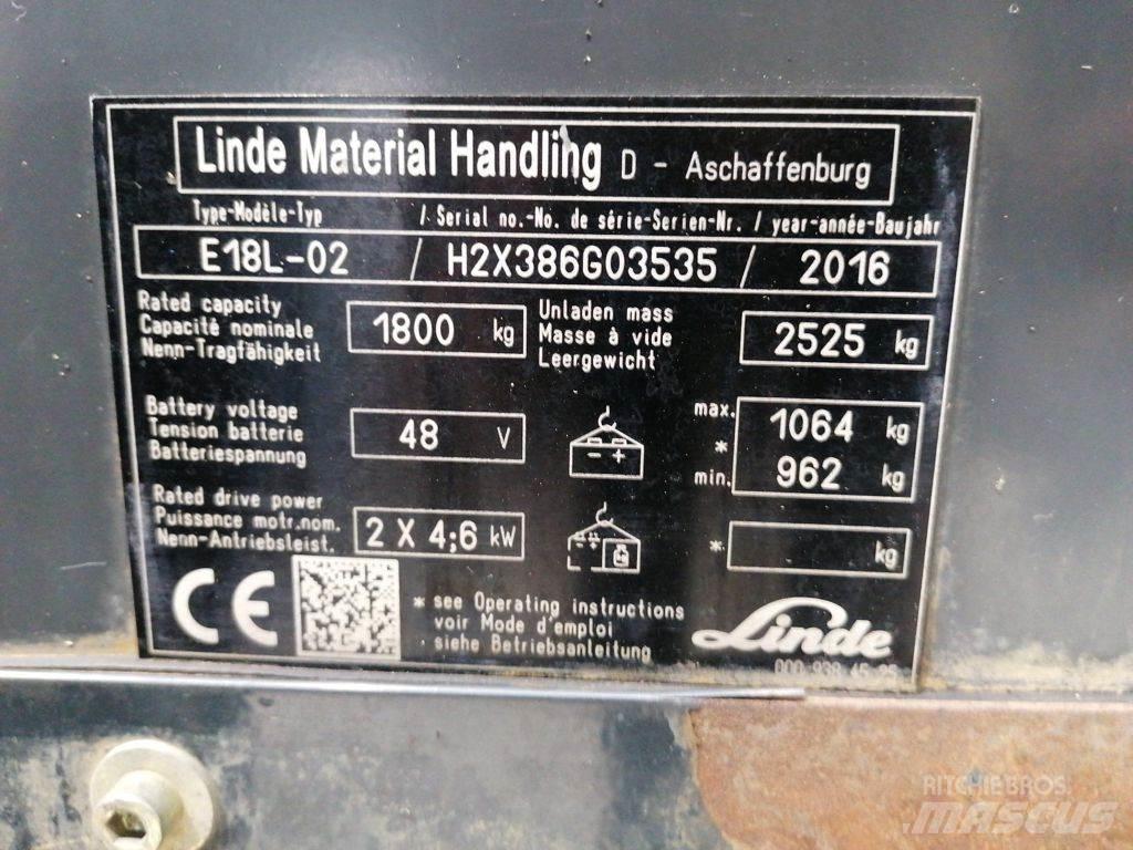 Linde E18L-02 Wózki elektryczne