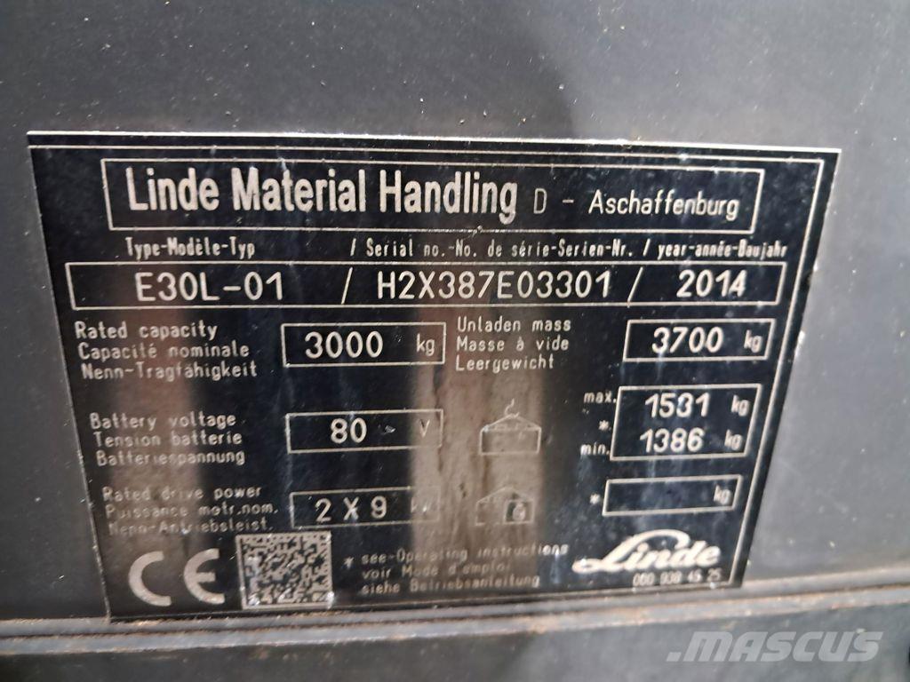 Linde E30L-01 Wózki elektryczne