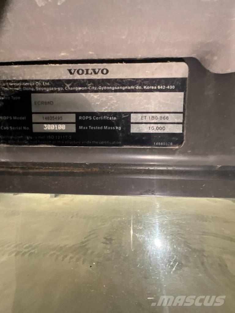 Volvo ECR 88 D Kabiny i wnętrze