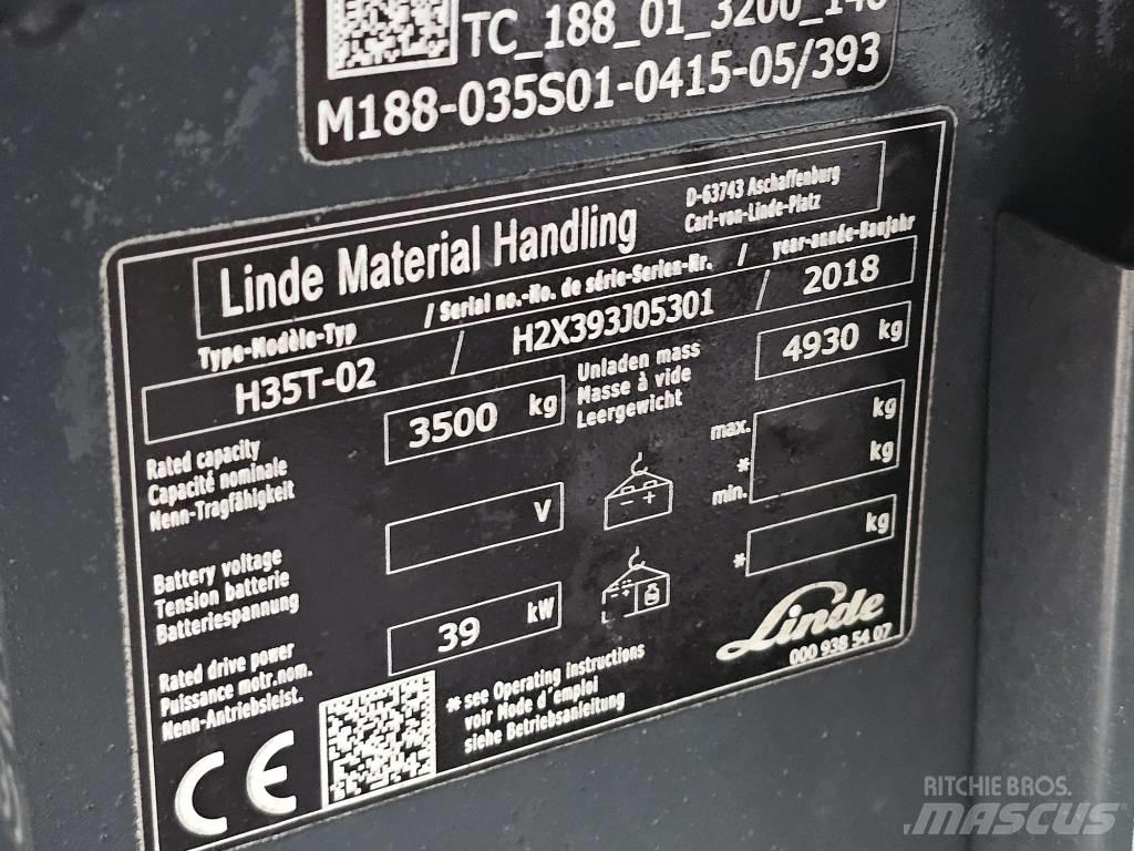 Linde H35T-02 Wózki LPG
