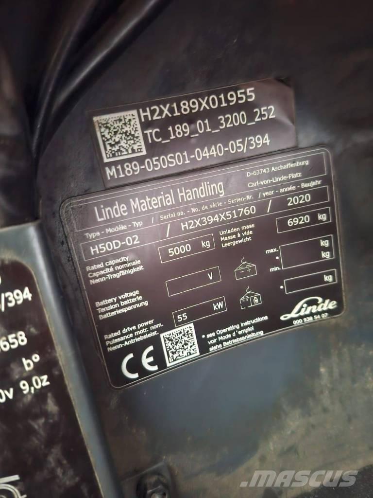Linde H50D-02 Wózki Diesla