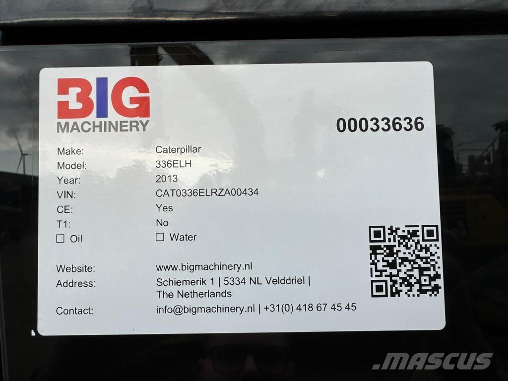 CAT 336ELH Koparki gąsienicowe