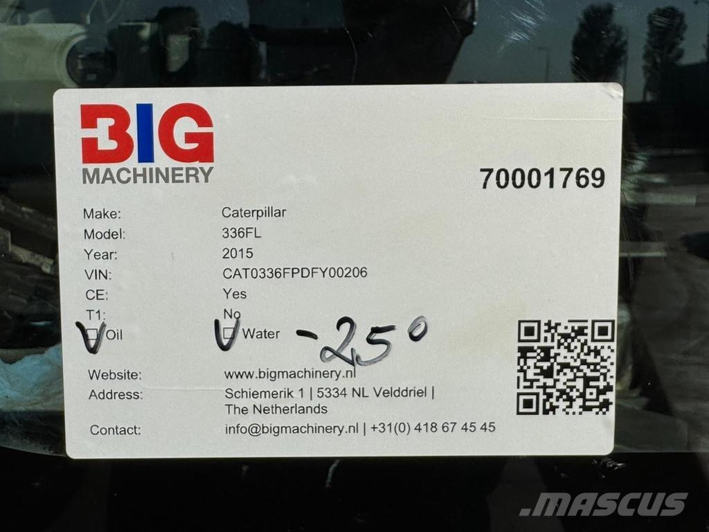 CAT 336FL XE Koparki gąsienicowe