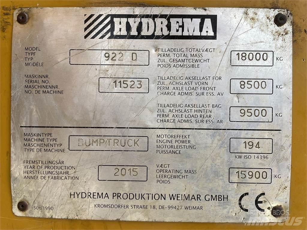 Hydrema 922D Wozidła kolebkowe