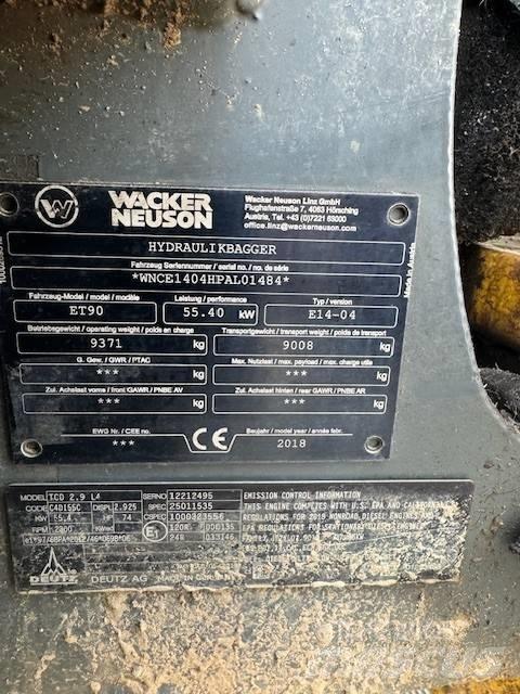 Wacker Neuson ET 90 Koparki gąsienicowe
