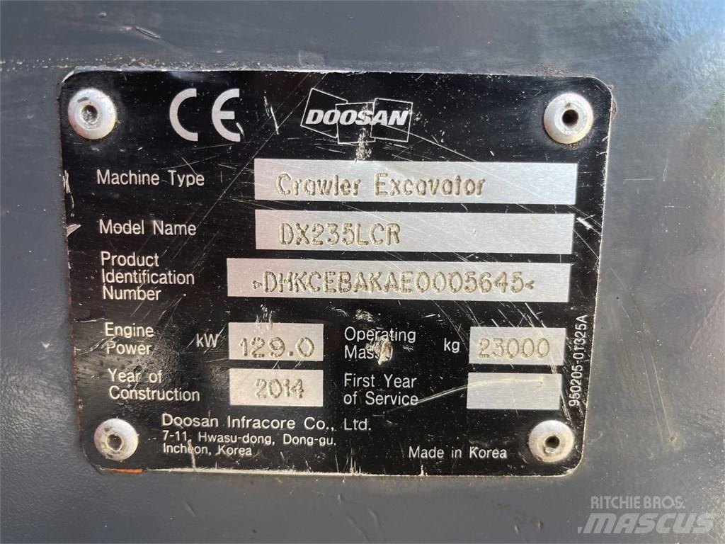 Doosan DX 235 LCR Koparki gąsienicowe