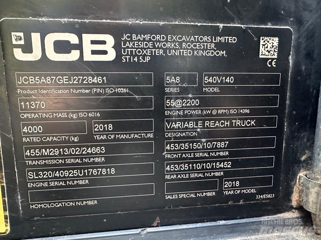 JCB 540-140 Ładowarki teleskopowe