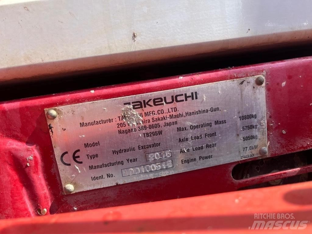 Takeuchi TB 295 W Koparki kołowe