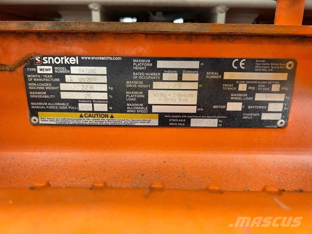 Snorkel S 4726 E Podnośniki nożycowe