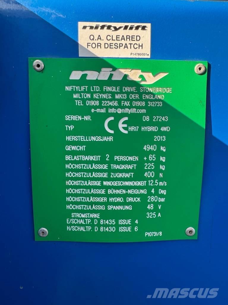 Niftylift HR 17 D E Podnośniki przegubowe