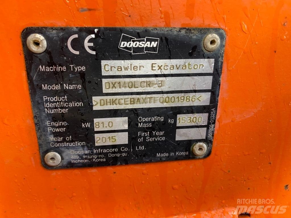 Doosan DX 140 LCR-3 Koparki gąsienicowe